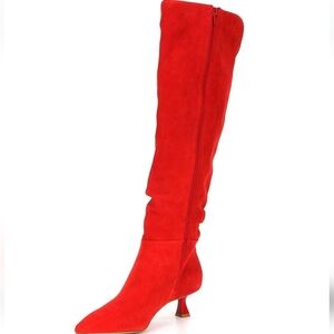 Gianni Bini Ryder Suede Slouchy Kitten Heel Tall Boots